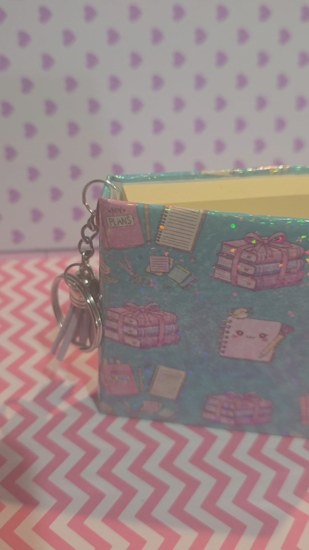 Pastel Books and Planner Print Sticky Note Cover