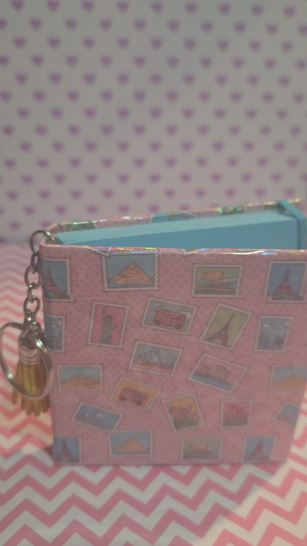 Travel Stamps Sticky Note Cover
