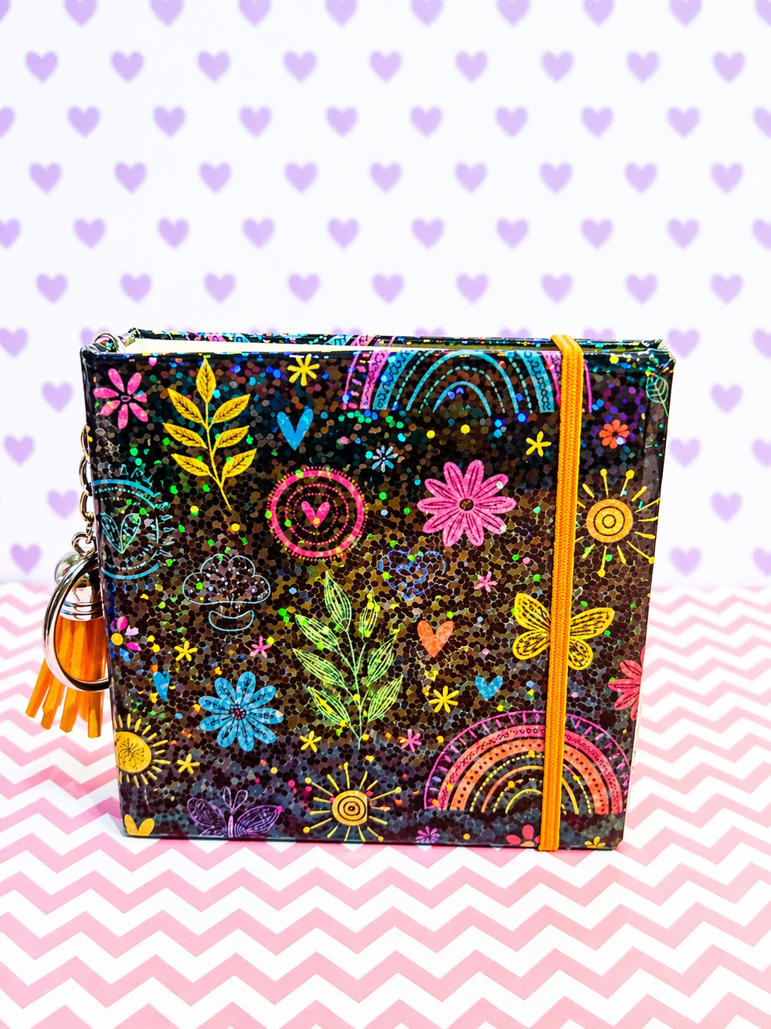 Midnight Sparkle Bloom Sticky Note Cover