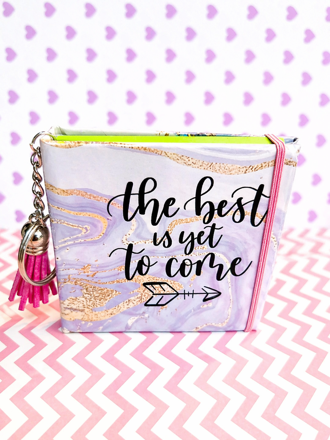 The Is Yet To Come Sticky Note Cover with Tassel Charm