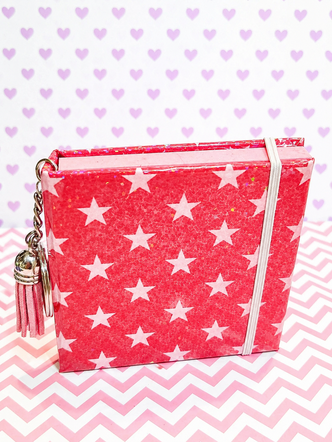 Blush Star Sparkle Sticky Note Cover