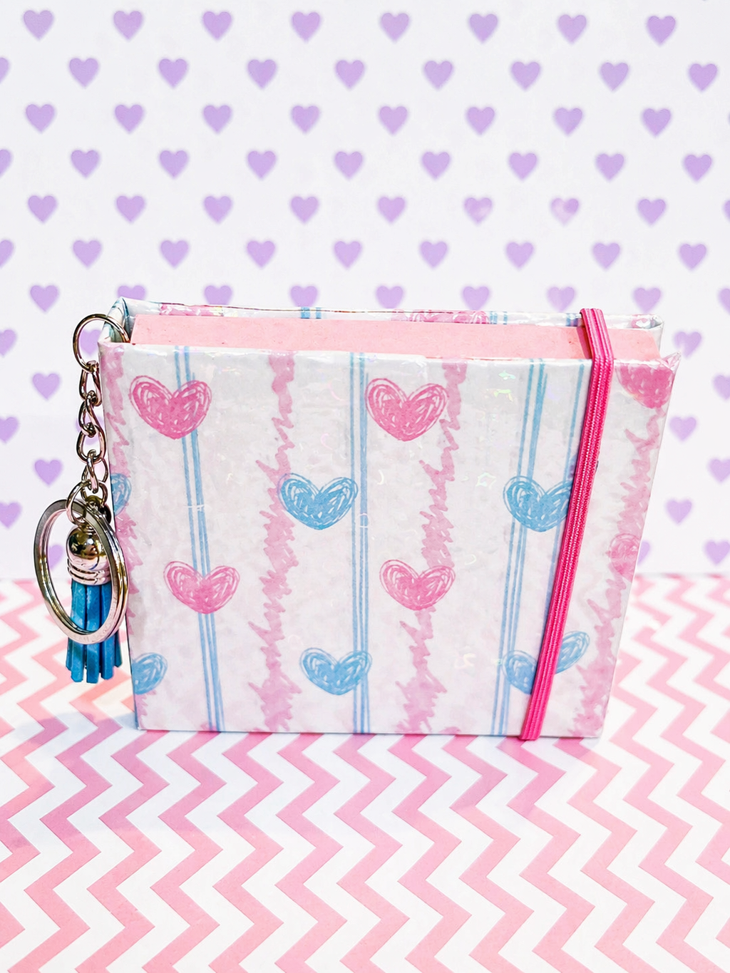 Pink Heart Sticky Note Cover